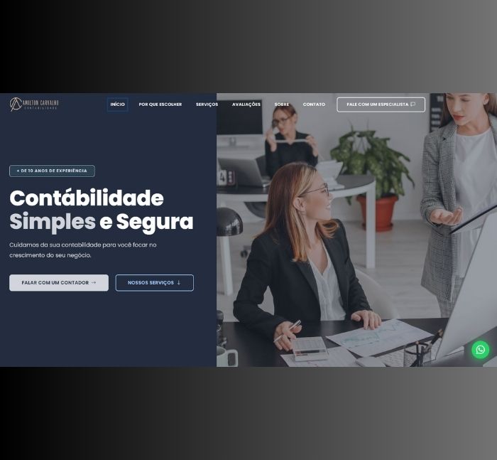 Imagem de pré-visualização do projeto de Site Institucional