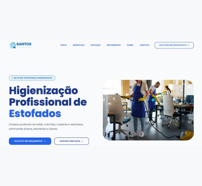 Imagem de pré-visualização do projeto de Site Institucional