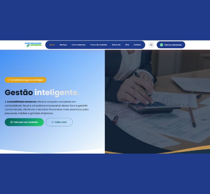 Imagem de pré-visualização do projeto de Site Institucional